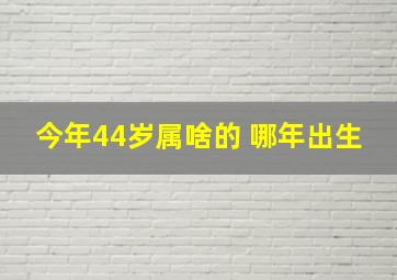 今年44岁属啥的 哪年出生